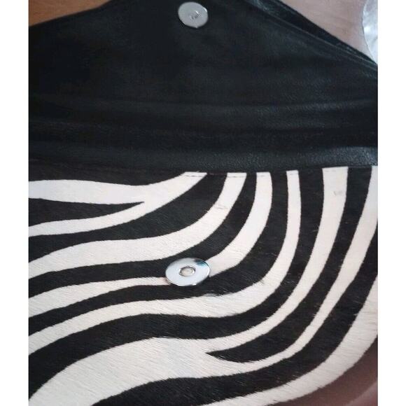 Kotur Leather Zebra Pattern Purse Shoulder Chain NWOT Reg. $536 Black white - Picture 8 of 13